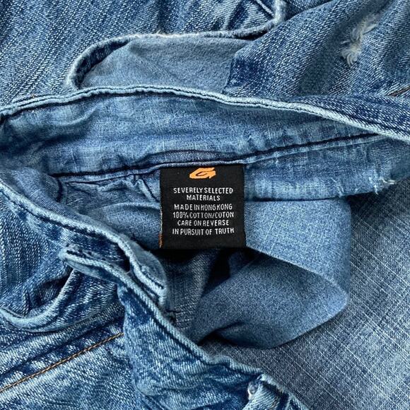 Vintage Y2K MFG Girbaud Skater Jeans 44x34 Baggy Wide Leg Light Wash Denim - Picture 5 of 6